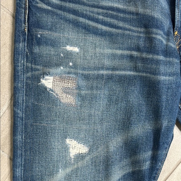 Polo by Ralph Lauren Blue Straight-Leg Jeans with Distressed Details - Picture 3 of 9